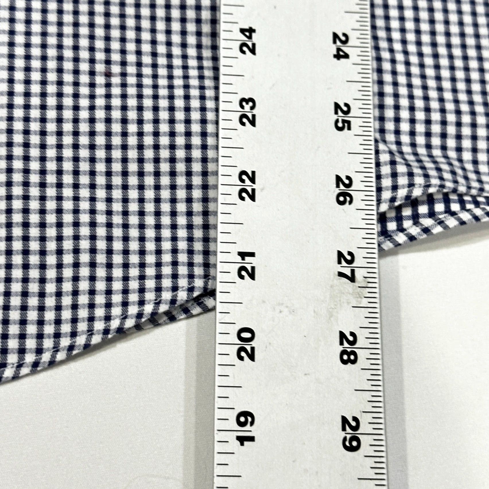 Van Heusen Van Heusen Shirt Men 18 Blue White Checkered Cotton Wrinkle Free Gingham Shirt Size US XXL / EU 58 / 5 - 6 Thumbnail