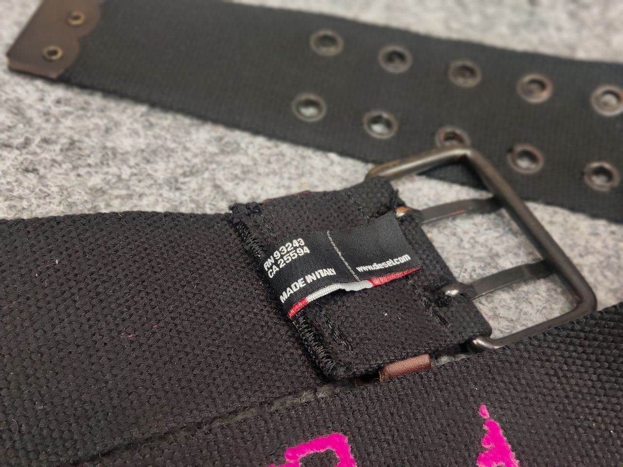 Diesel Vintage Diesel Chunky Canvas black belt with logo Y2k Style Size ONE SIZE - 13 Thumbnail