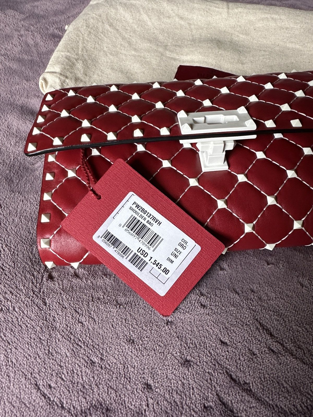 Valentino NEW Valentino Garavani Red Rockstud Spike Nappa Crossbody Size ONE SIZE - 2 Thumbnail