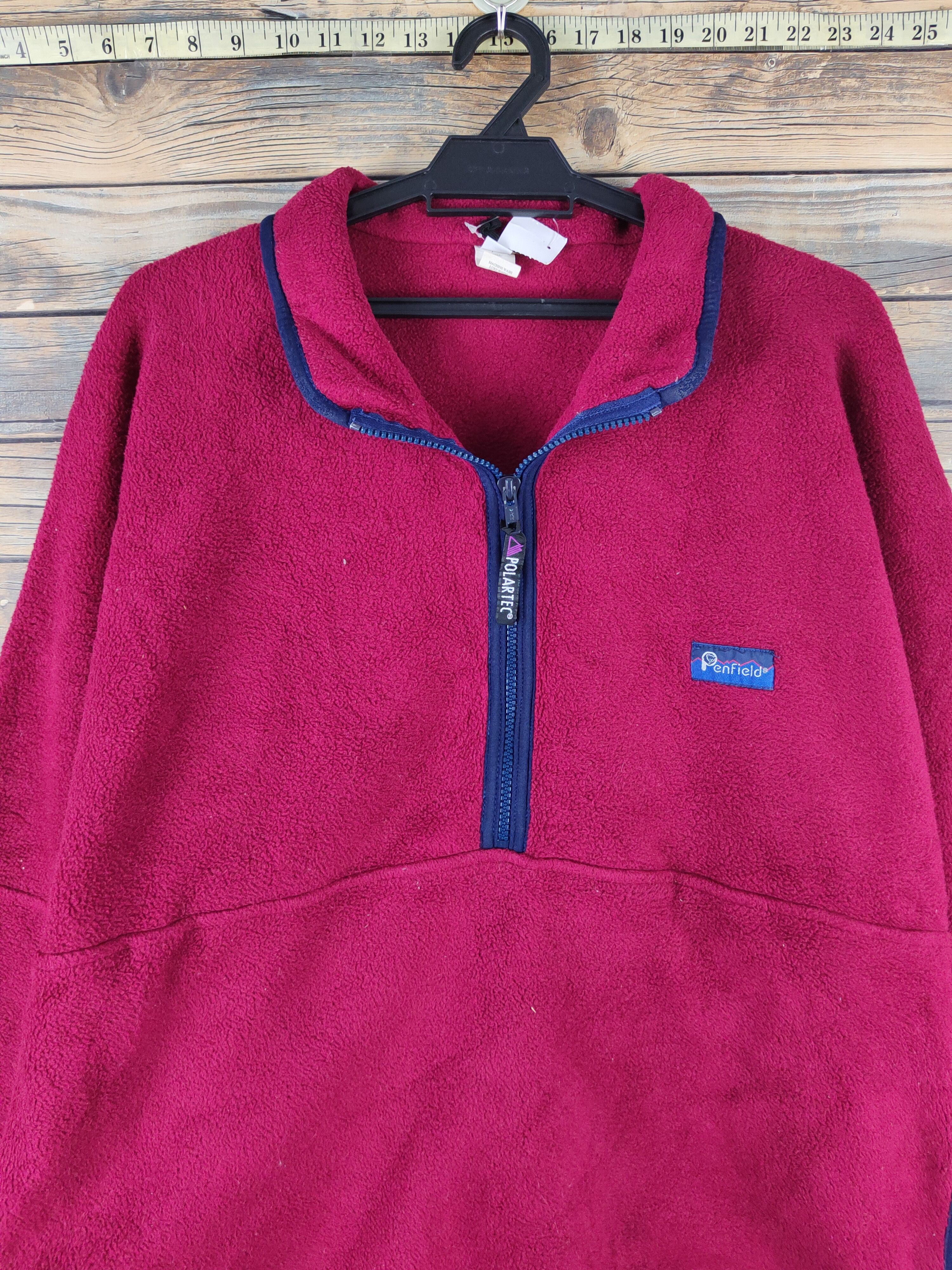 Penfield × Polartec DL Penfield Polartec Maroon Wool Sweatshirts #884 Size US XL / EU 56 / 4 - 2 Thumbnail