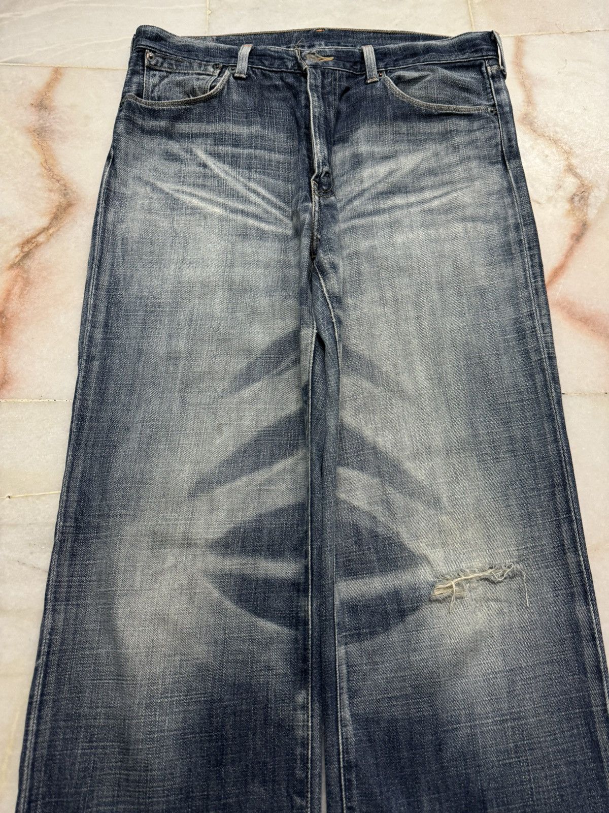 Levi's 💥Grunge💥Vintage 90s Levi's Lot552 Thrashed Distressed Insane Size US 33 - 3 Thumbnail