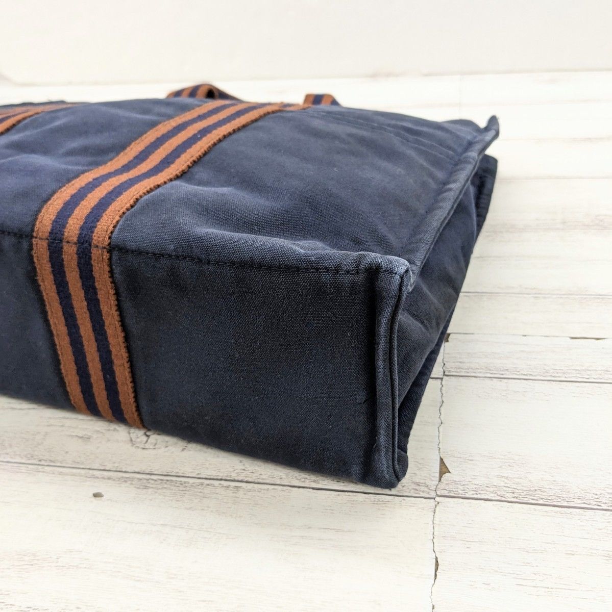 Hermes Sac cabas Hermes vintage toile bleu marine Size ONE SIZE - 6 Thumbnail