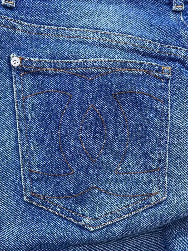 Chanel Chanel Blue Denim Side Braided Pants -2505 Size US 36 / EU 52 - 3 Thumbnail