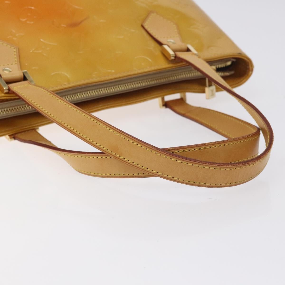 Louis Vuitton LOUIS VUITTON Monogram Vernis Houston Hand Bag Beige M91004 Size ONE SIZE - 7 Thumbnail