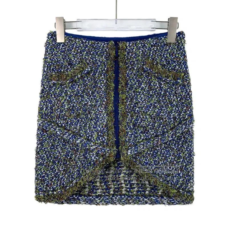 Chanel Chanel Blue Cotton Mini Skirt for Women . Size 22" - 1 Thumbnail