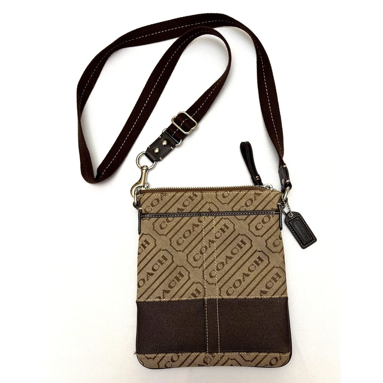 Coach COACH Signature Stripe Adjustable Strap Crossbody Bag Purse Size ONE SIZE - 1 Thumbnail