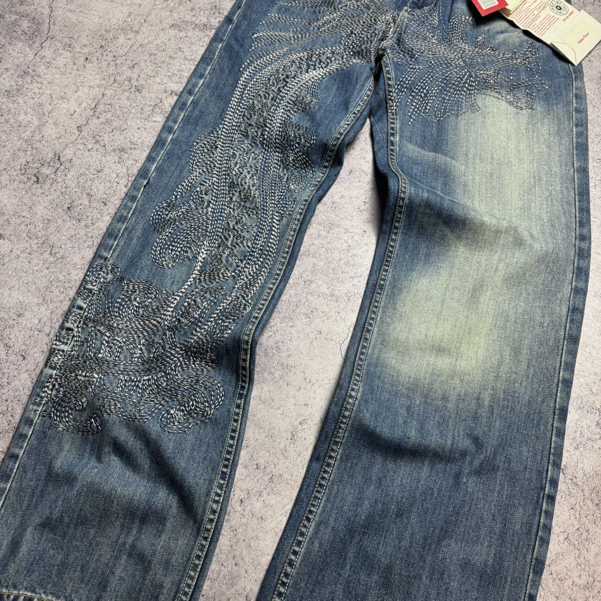 Vintage NEW Take Two Vintage Rare Dragon Jeans Style Ed Hardy Size US 30 / EU 46 - 4 Thumbnail