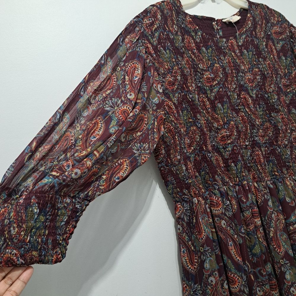 Other Girl Soul Tiered Paisley Print Western Cottagecore Maxi Dres Size 3XL / US 20-22 - 8 Thumbnail