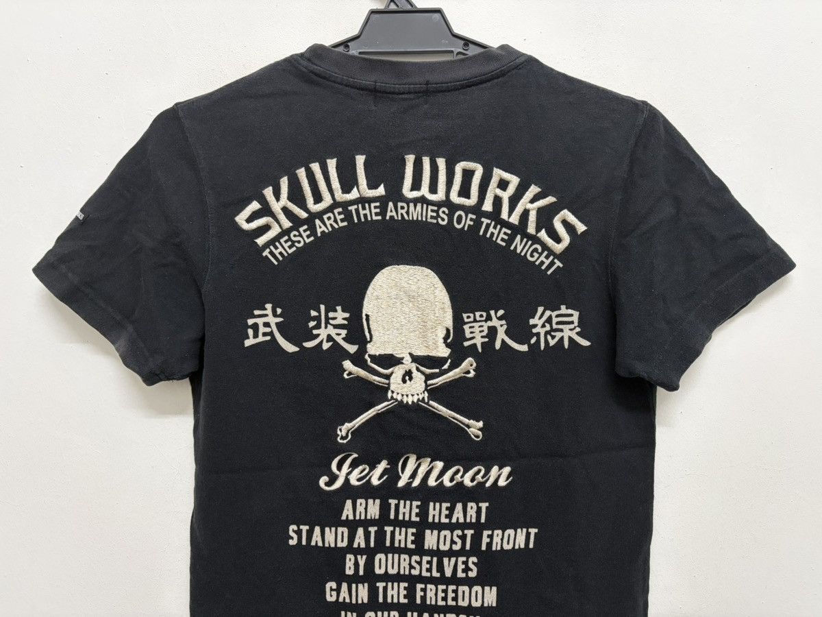 Japanese Brand CROWS 🇯🇵 SKULL WORKS JET MOON EMBROIDERED SKULL CROSSBONE Size US S / EU 44-46 / 1 - 8 Thumbnail