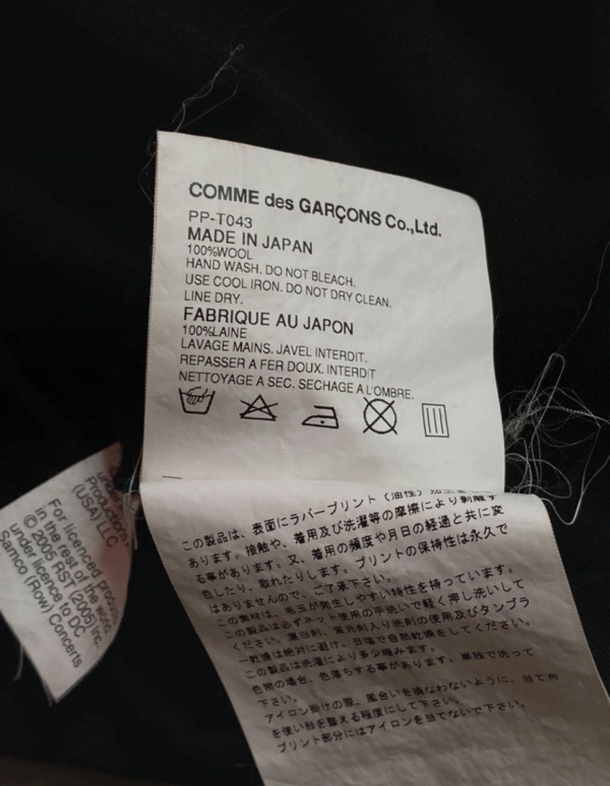 Comme des Garcons Homme Plus AD 2005 Rolling Stones Wool T-Shirt Size US S / EU 44-46 / 1 - 8 Thumbnail