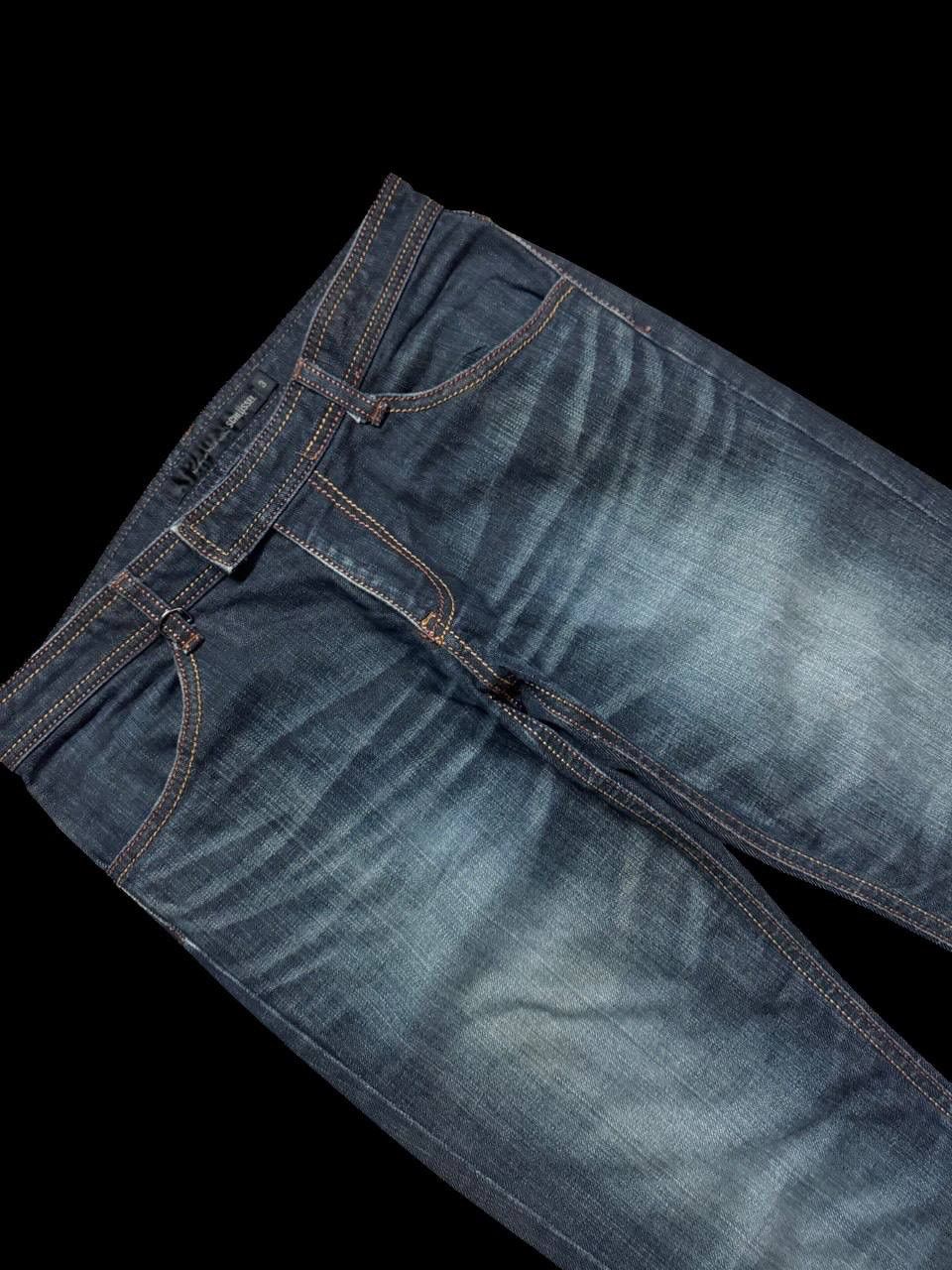 Vintage FLARE Vintage Schlussel Mudwash Distressed Bootcut Sick Jean Size US 31 - 7 Thumbnail