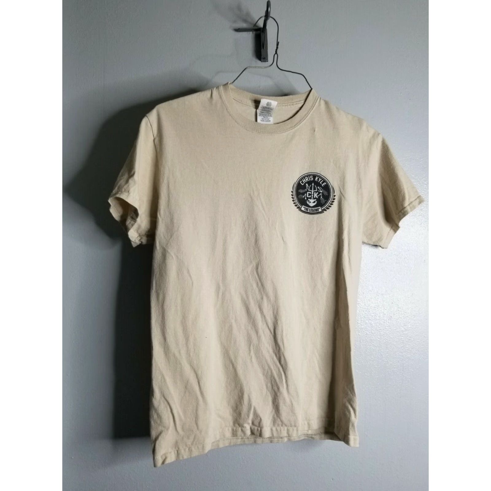 Gildan Vintage Chris Kyle Frog T Shirt Men’s M American Sniper USA Double-Sided Brown Cotton Graphic Tee Size US M / EU 48-50 / 2 - 2 Thumbnail