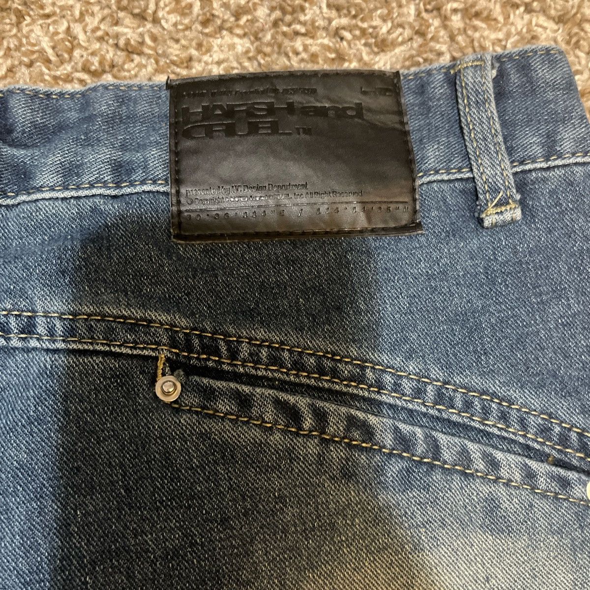 Vintage Baggy Blue Denim Jorts Size US 30 / EU 46 - 5 Thumbnail