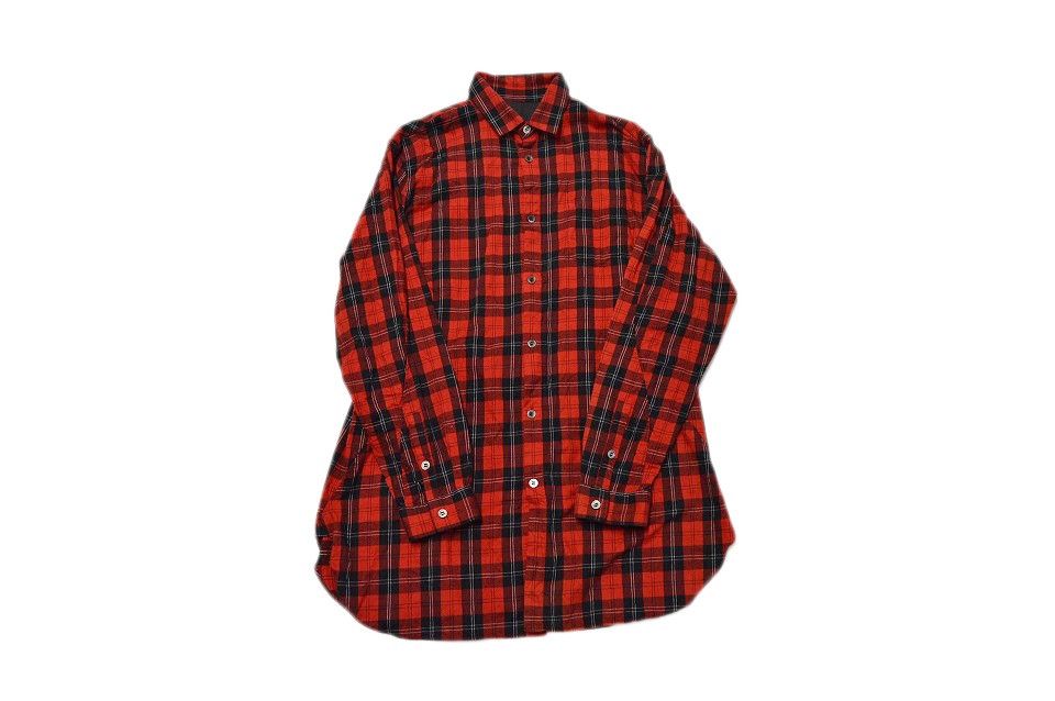 Undercover Shirt Cotton Switching BB Long Sleeve Check Red