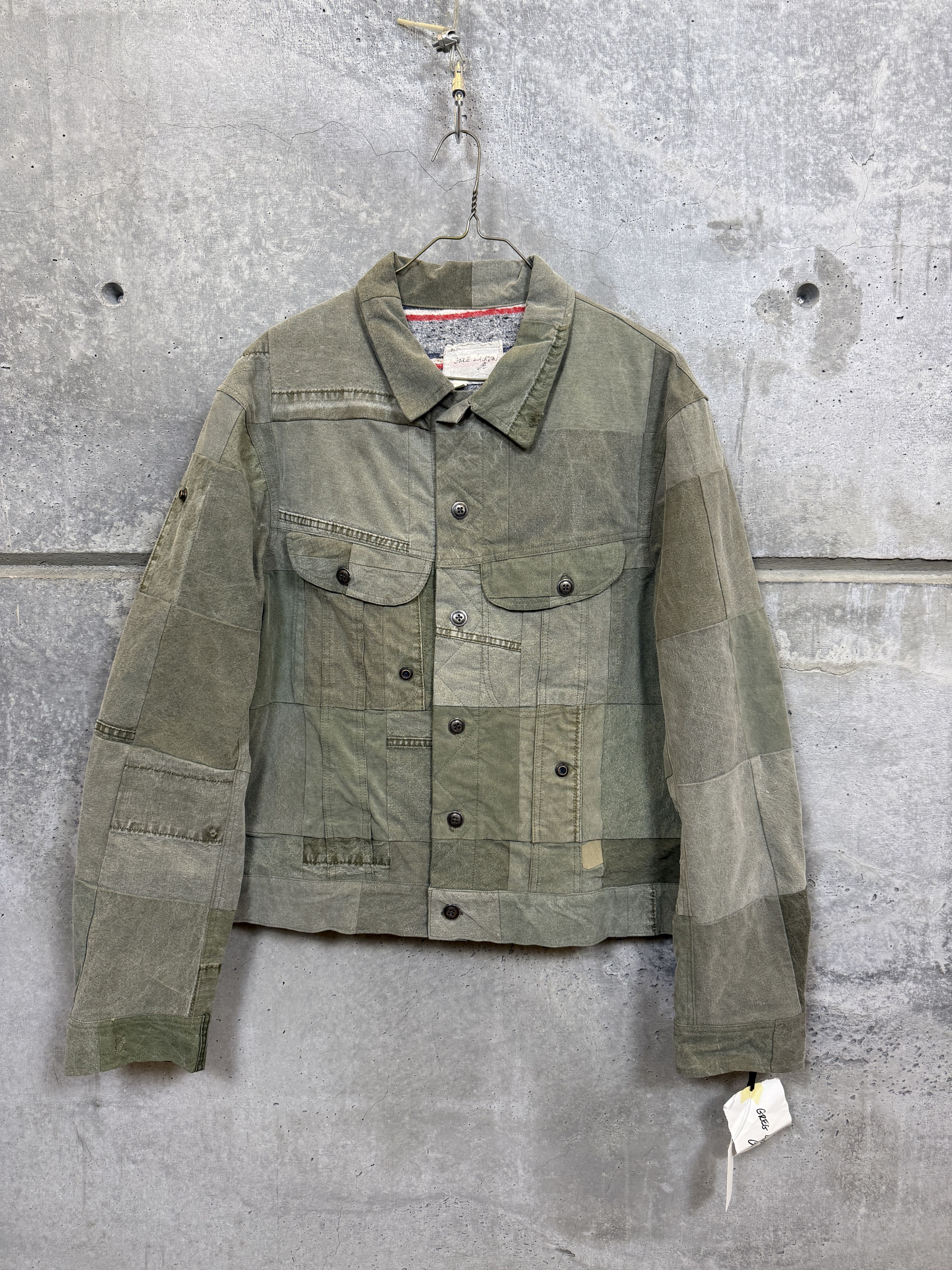 $1800 Greg Lauren Army Scrapwork Trucker Jacket
