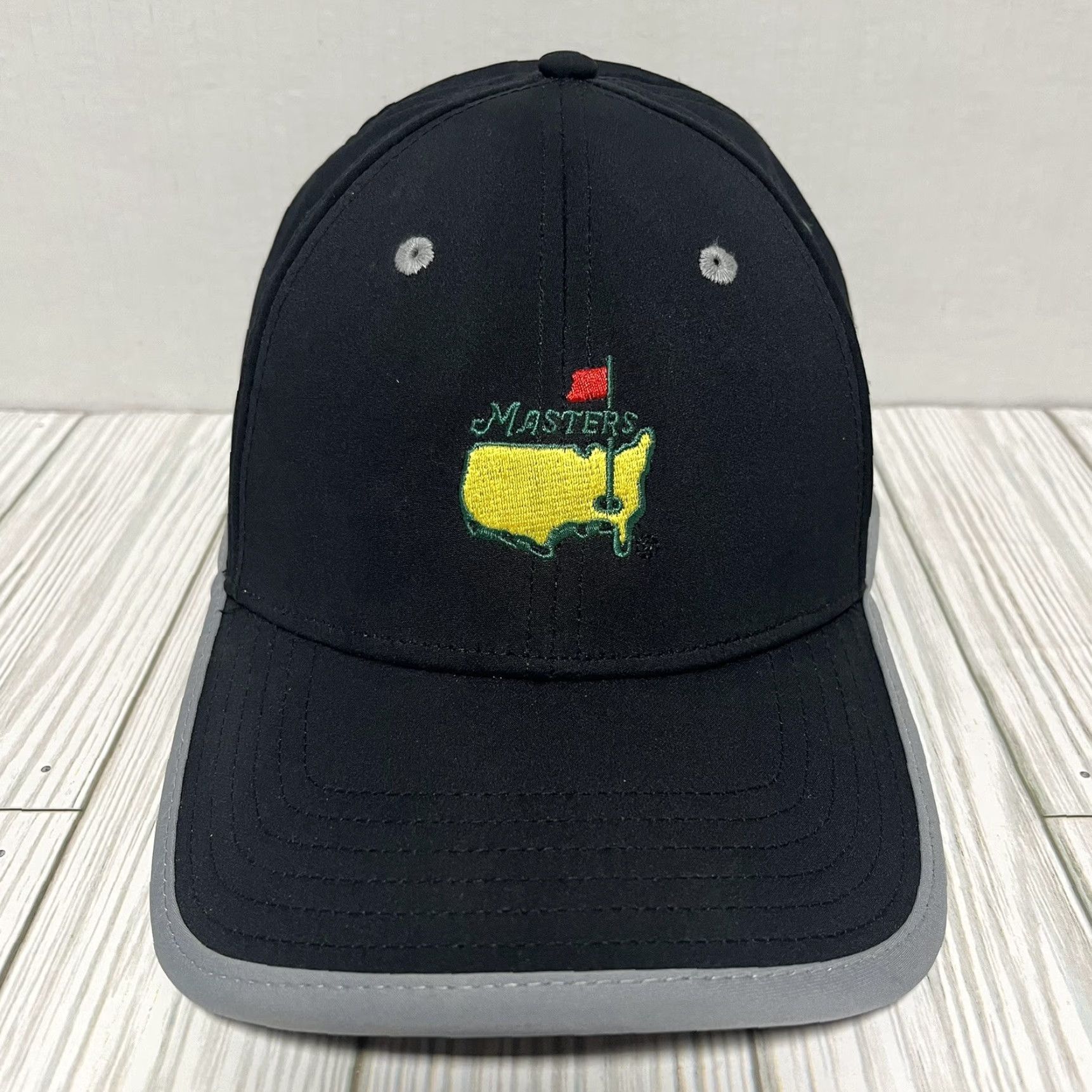American Needle American Needle The Masters Hat Cap Strap Back Black Golf Hat Mens - One Size, Adjustable, Breathable, Lightweight, Casual Golfing, USA Theme Size ONE SIZE - 2 Thumbnail