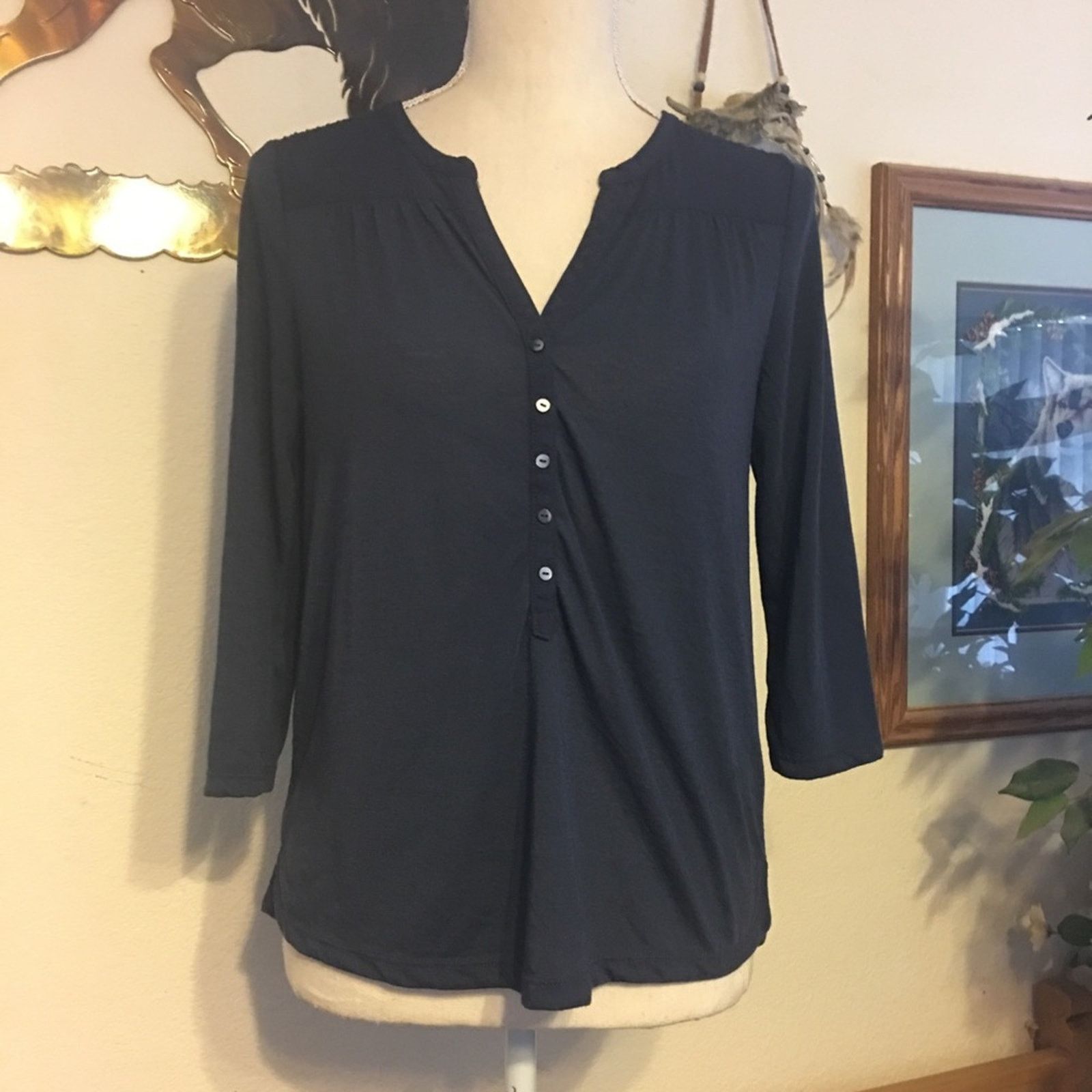 H&M H&M Navy blue Soft pull over top XS Size XS / US 0-2 / IT 36-38 - 6 Thumbnail