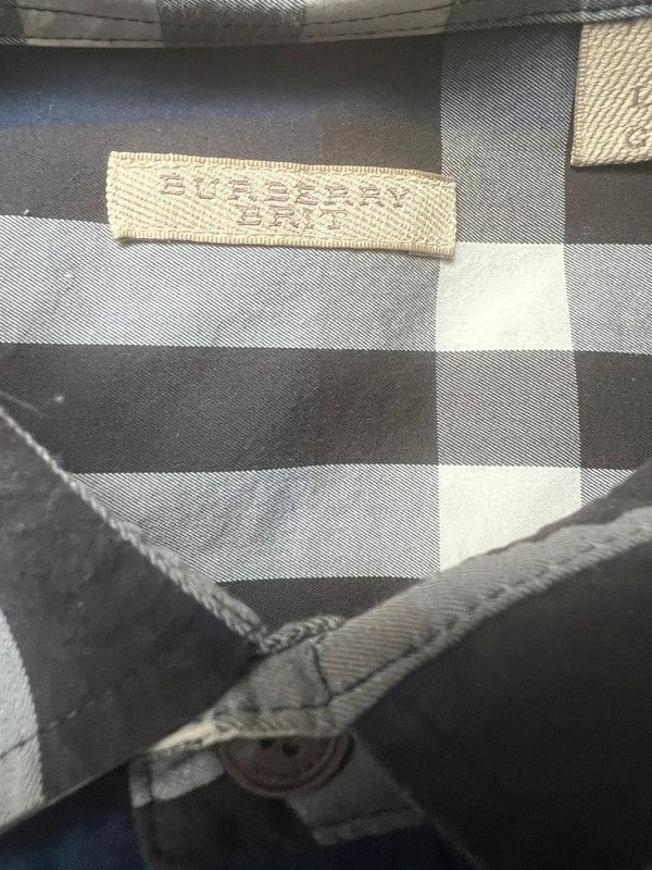 Burberry Burberry L Navy Check Checked Shirt Size US L / EU 52-54 / 3 - 2 Thumbnail
