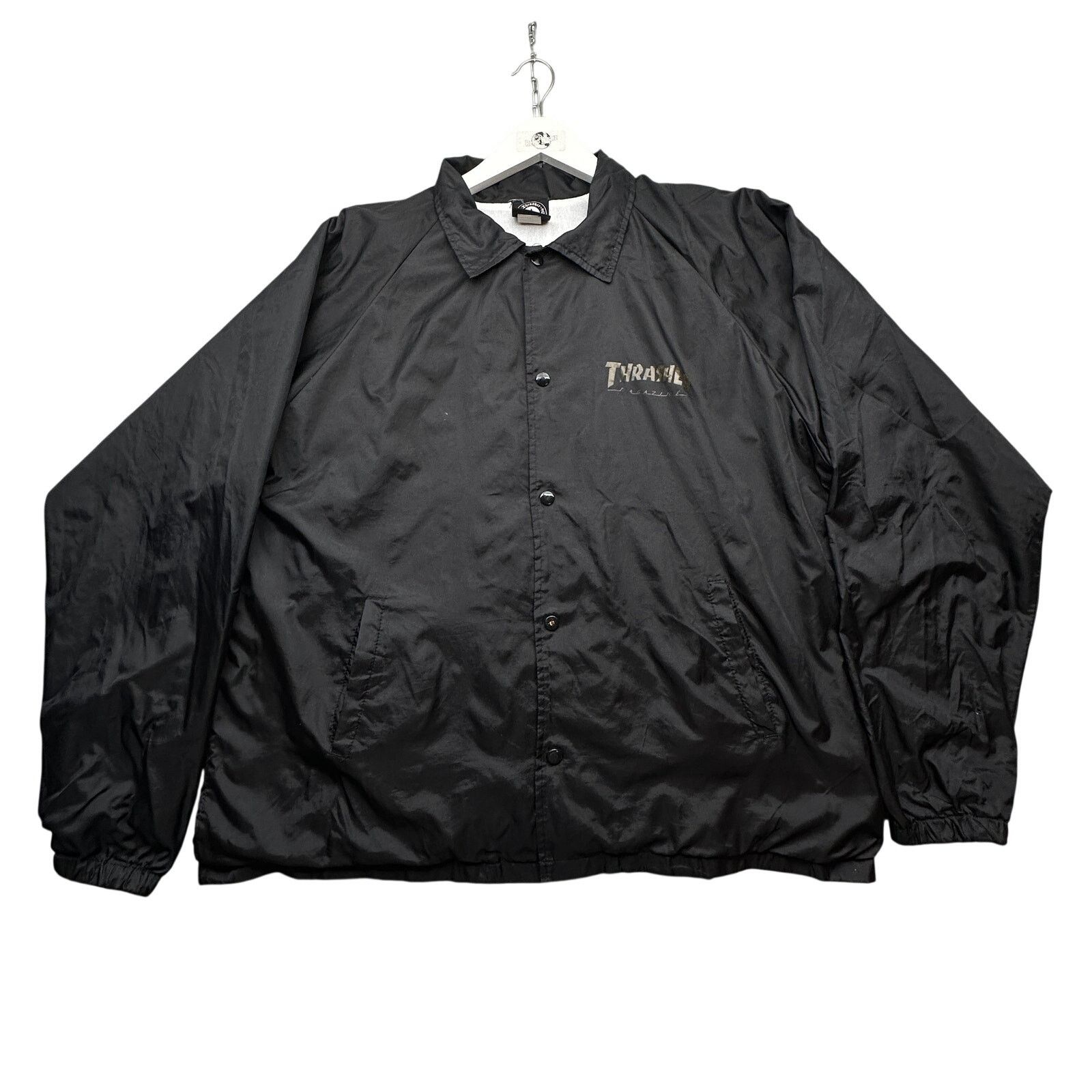 Thrasher Thrasher Pentagram Coach Jacket XL Black Lined Snap Button Size US XL / EU 56 / 4 - 1 Thumbnail