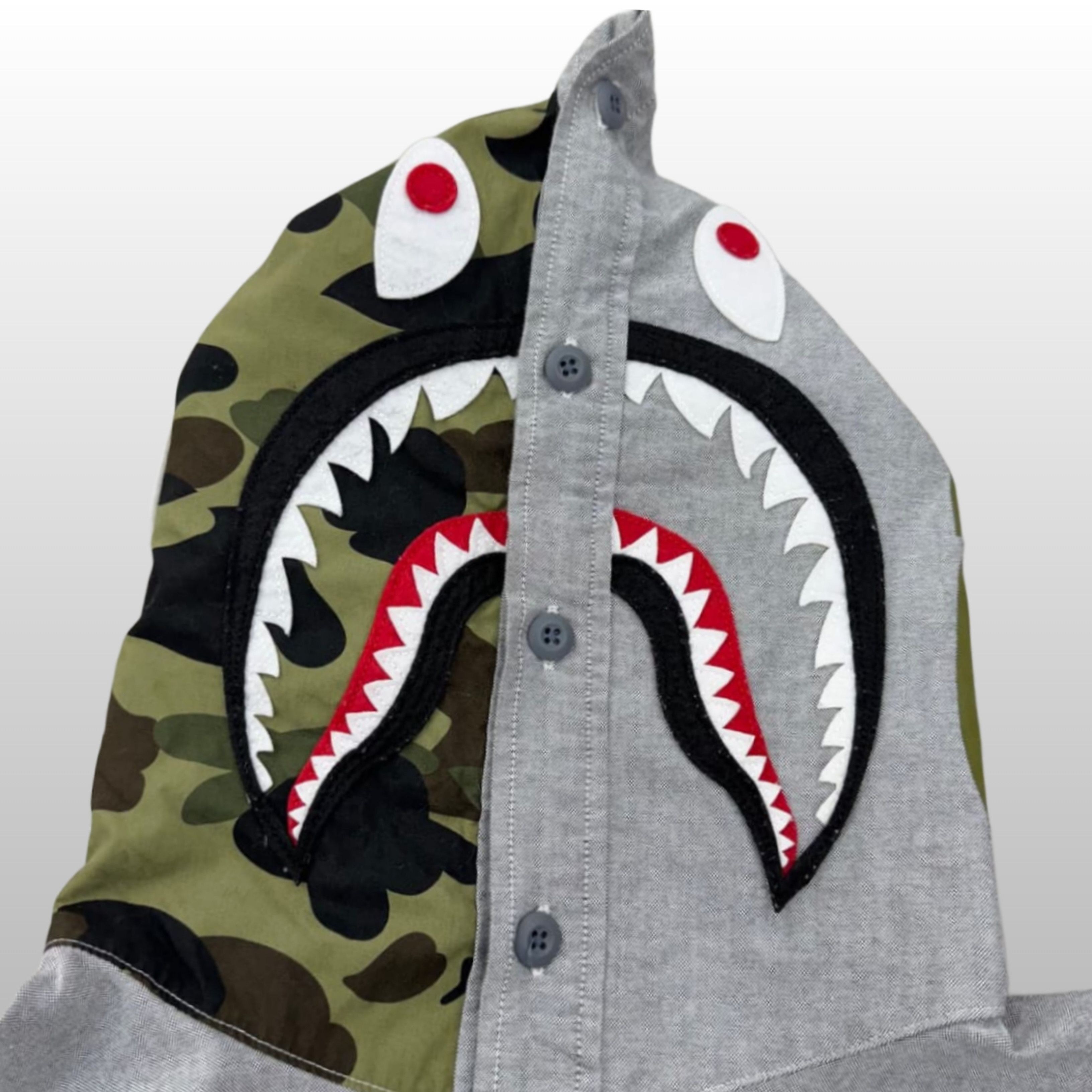 Bape Best Deals 🍻 Bape Chambray Hoodie Shirt Size US S / EU 44-46 / 1 - 3 Thumbnail