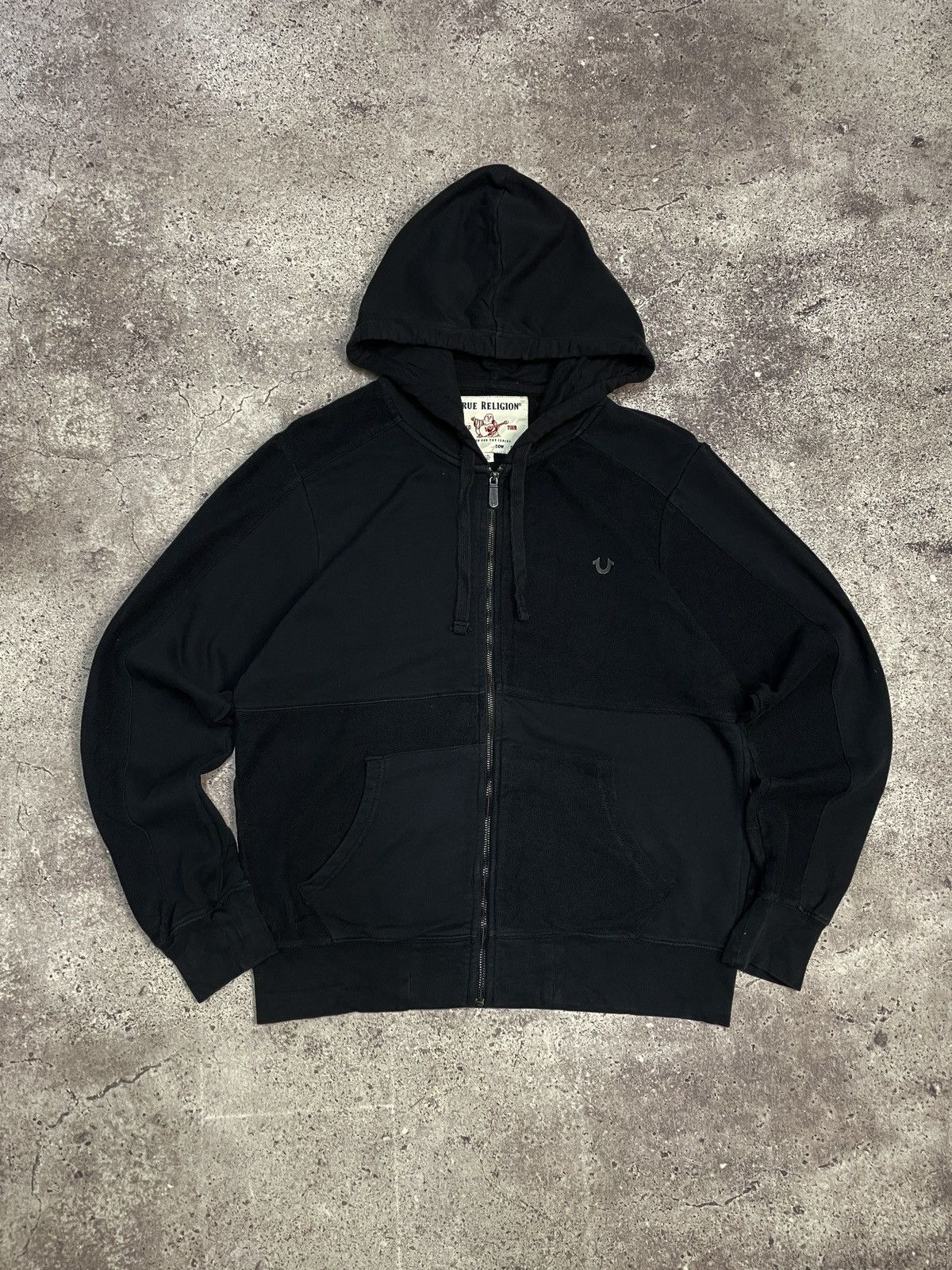 True Religion Vintage True Religion 00s Avantgarde Zip Hoodie Size US L / EU 52-54 / 3 - 1 Thumbnail