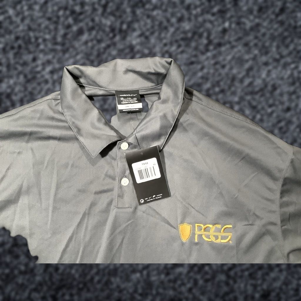 Nike Nike Golf Polo Shirt XXL Dri-Fit Gray Mens Short Sleeve Embroidered Shirt Size US XXL / EU 58 / 5 - 1 Thumbnail