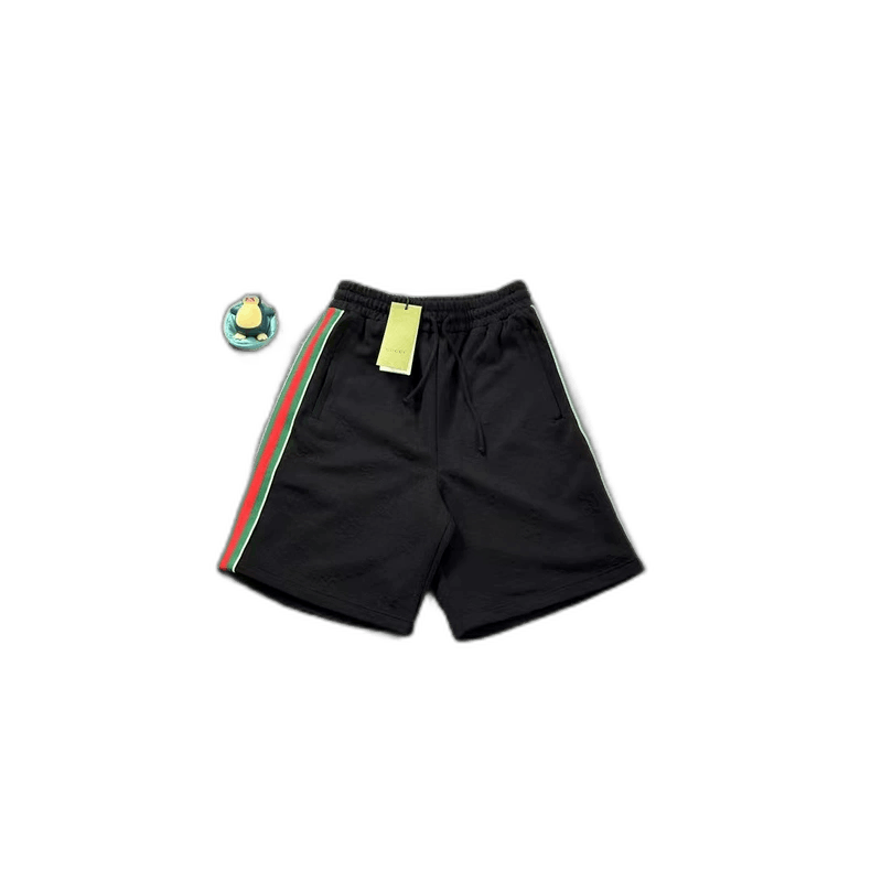 Gucci Gucci Black Printed Shorts with Colorful Stripes-2505 Size US 26 / EU 42 - 1 Thumbnail