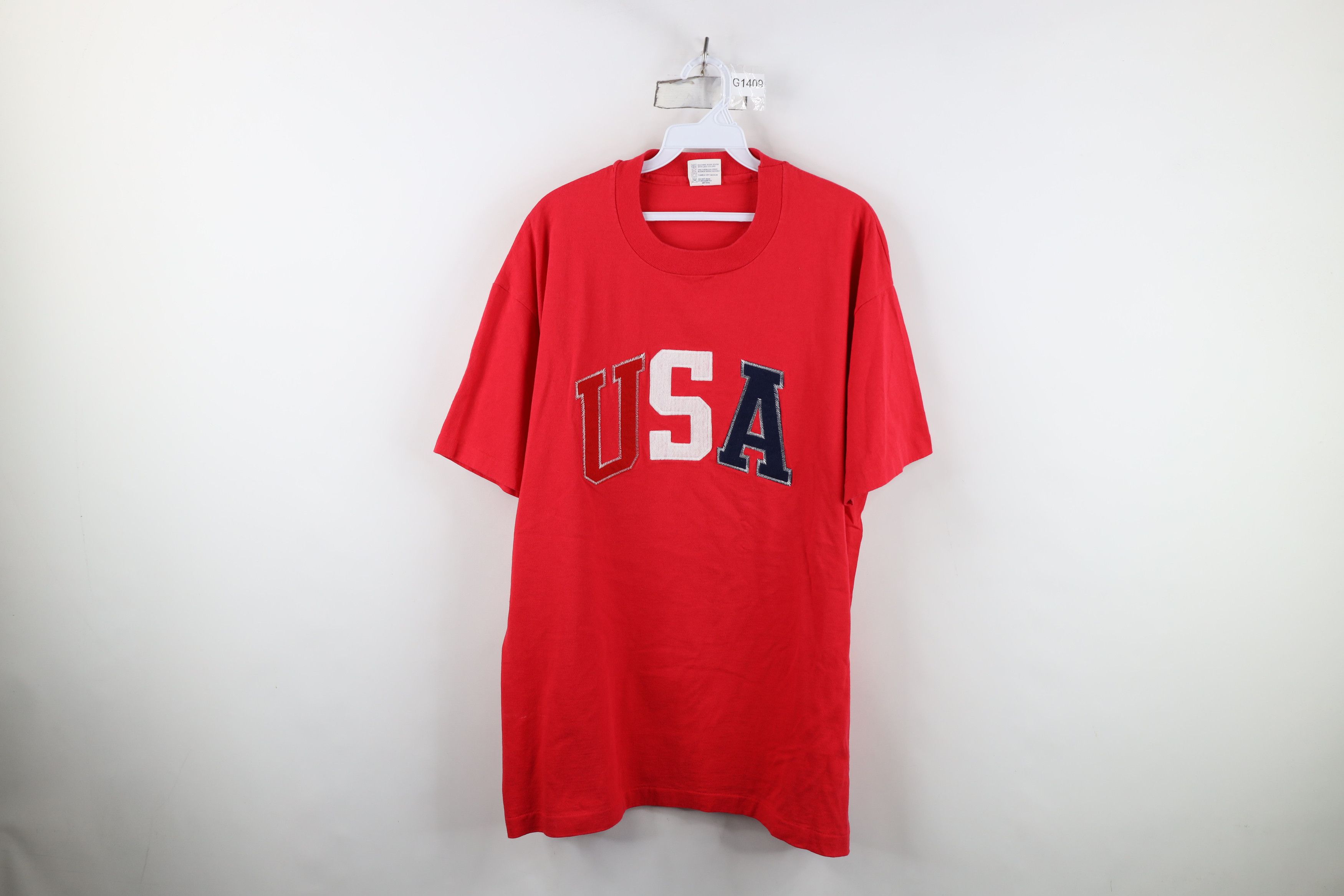 Vintage Vintage 90s Streetwear Team USA Olympics T-Shirt Red USA Size US XL / EU 56 / 4 - 1 Thumbnail