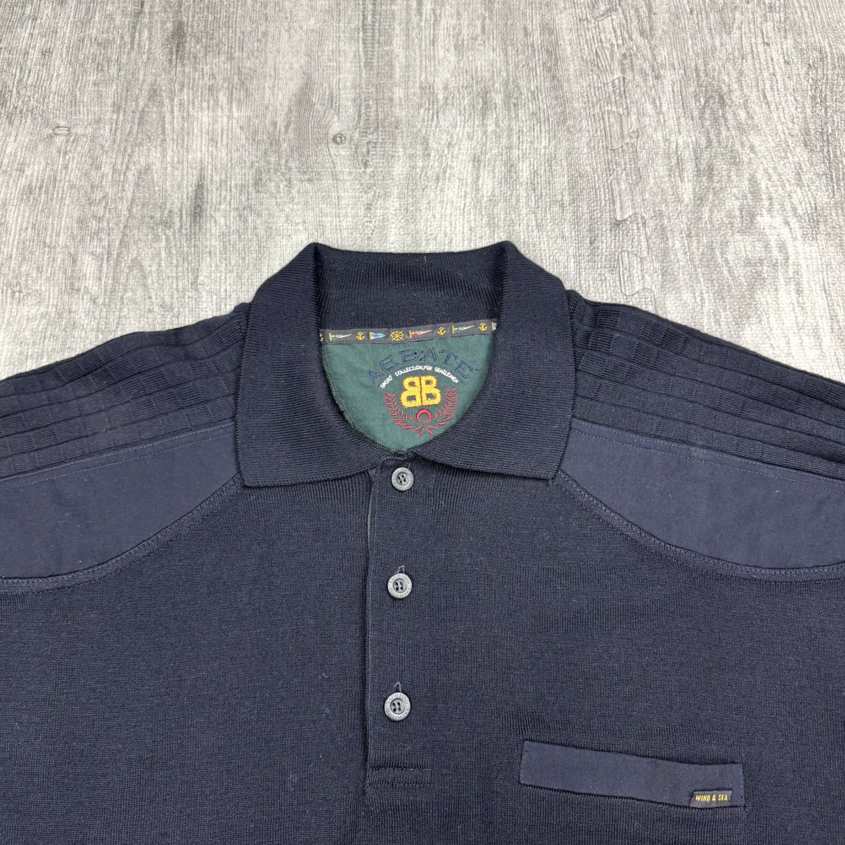 Vintage Vintage ABBATE Italian Yachting Sweater Men’s Large Wool Knit Heavyweight Navy Size US L / EU 52-54 / 3 - 2 Thumbnail