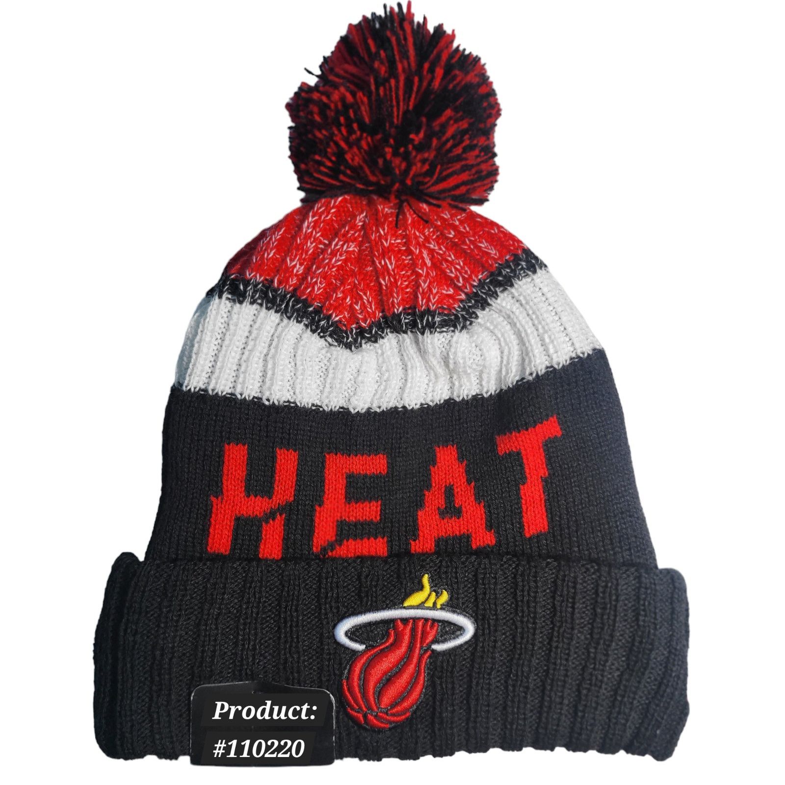 Other NWT Miami Heat Sports Knit Pom Beanie Fleece Lined Size ONE SIZE - 3 Thumbnail
