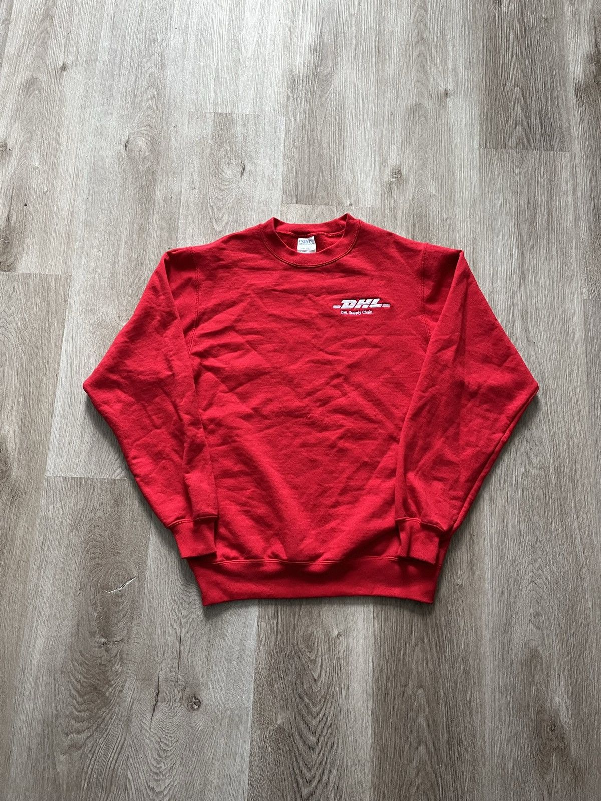 Vintage DHL Sweatshirt Size US S / EU 44-46 / 1 - 1 Thumbnail