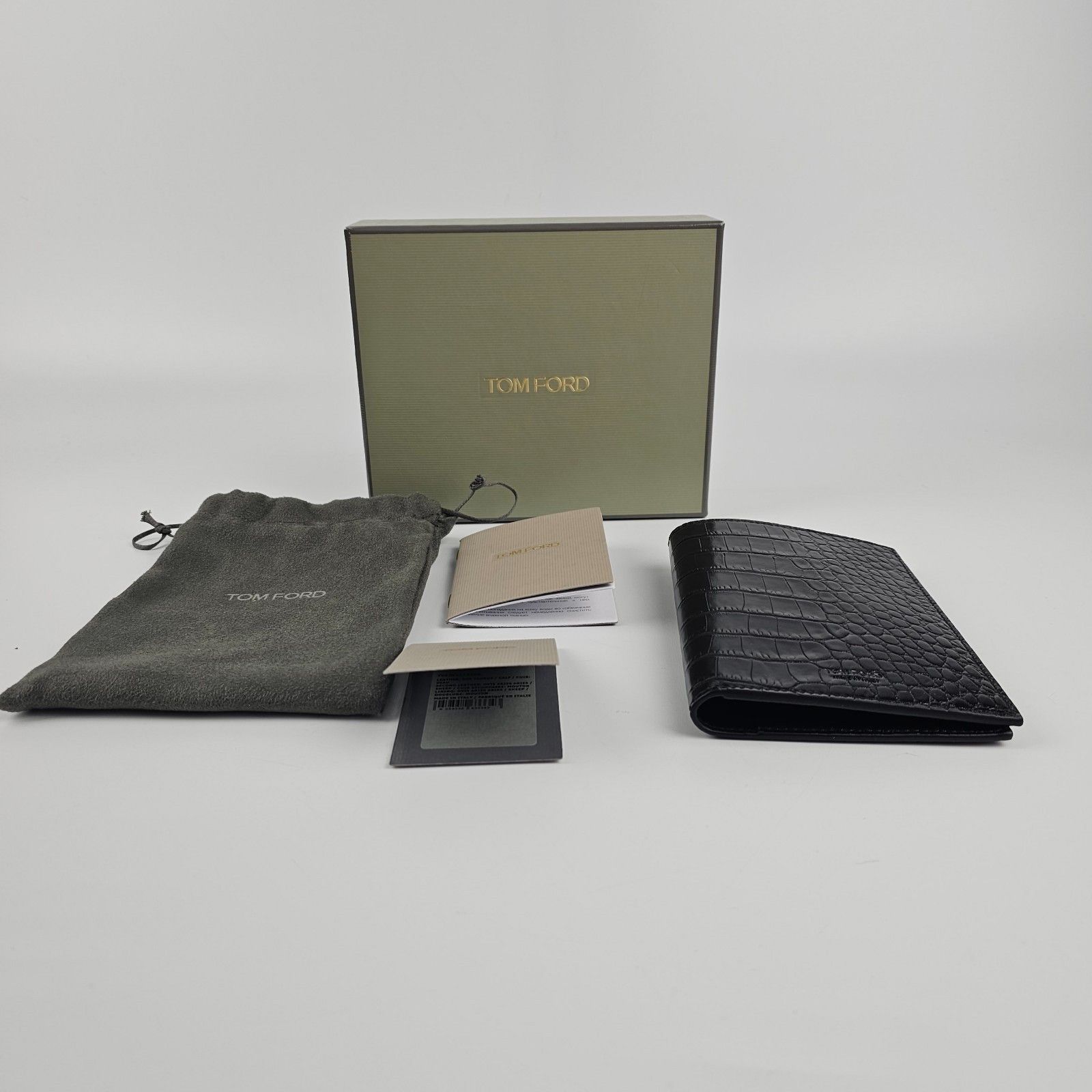 Tom Ford TOM FORD Black Embossed Leather Wallet New & Authentic Size ONE SIZE - 2 Thumbnail