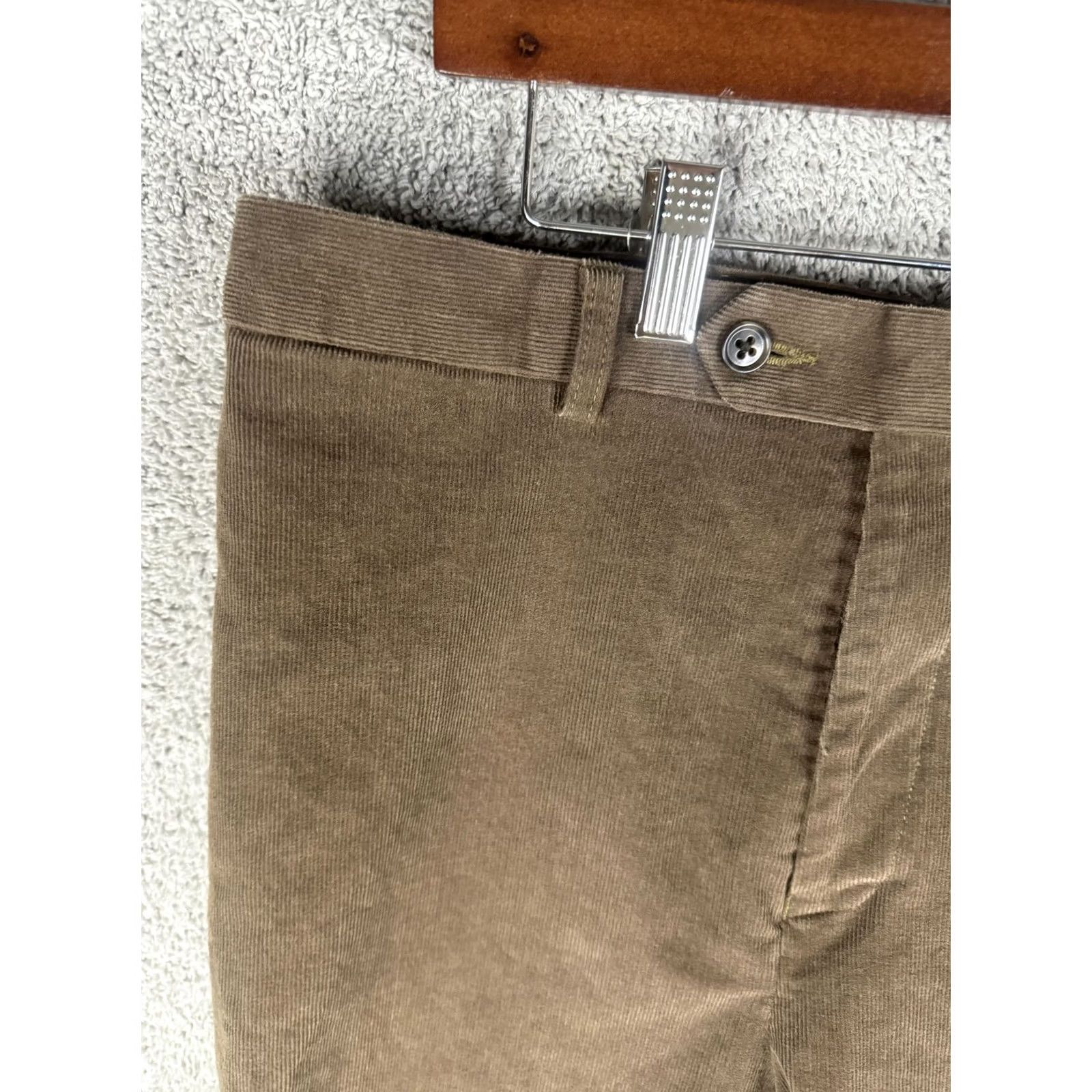 Ralph Lauren Lauren Ralph Lauren Pants Mens 40x32 Corduroy Dress Chino Stretch Casual Brown Cotton Spandex Flat Front Pocketed 40W 32L Mens Size US 40 / EU 56 - 2 Thumbnail