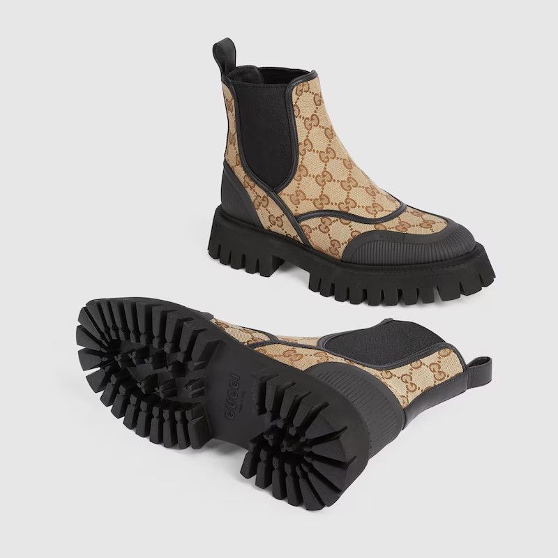 Gucci o1s1wg110425 Women's GG Canvas Ankle Boots in Multicolor Size US 6 / IT 36 - 6 Thumbnail