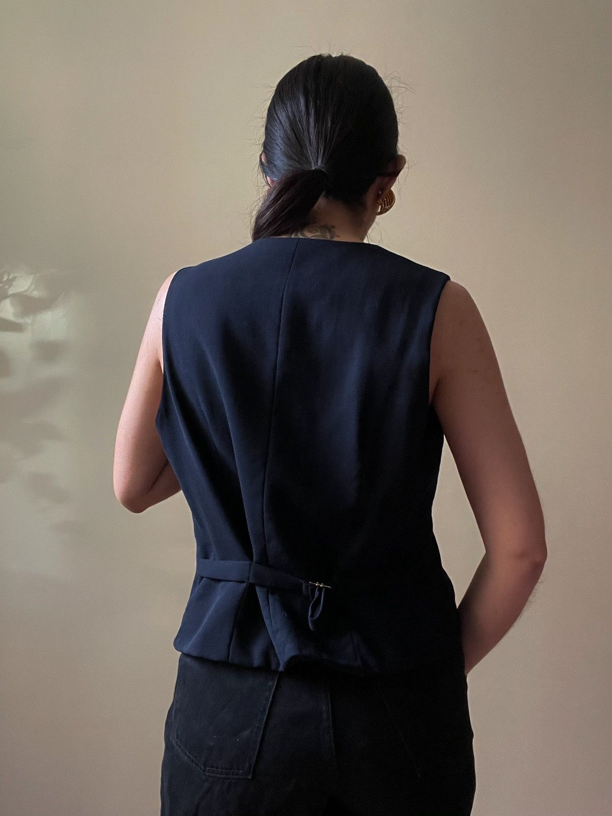 Ralph Lauren Vintage Lauren by Ralph Lauren Navy Wool Suit Vest Size XL / US 12-14 / IT 48-50 - 2 Thumbnail