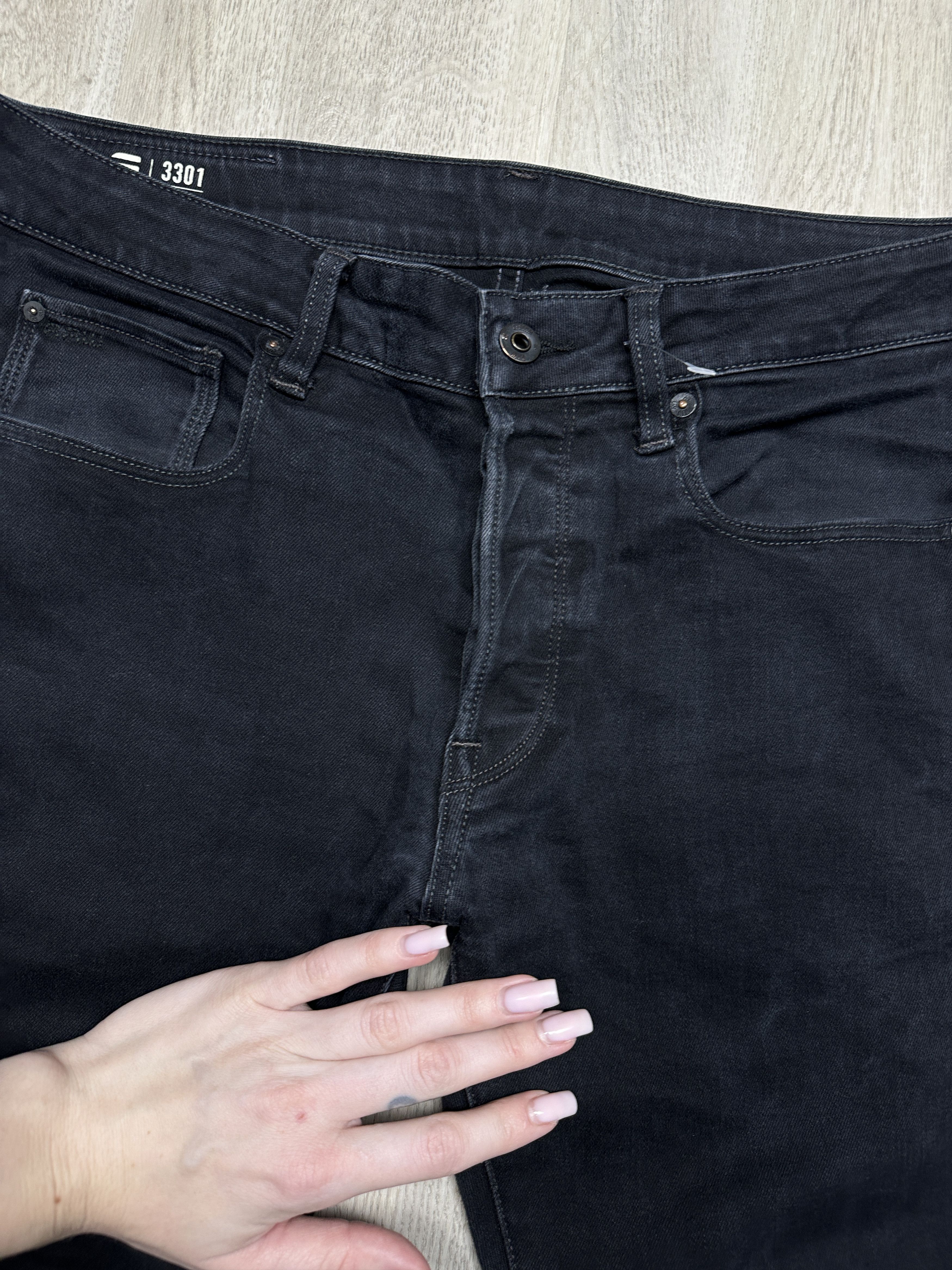 G-Star G Star Raw 3301 Slim Mens Denim Pants Jeans Size US 33 - 3 Thumbnail