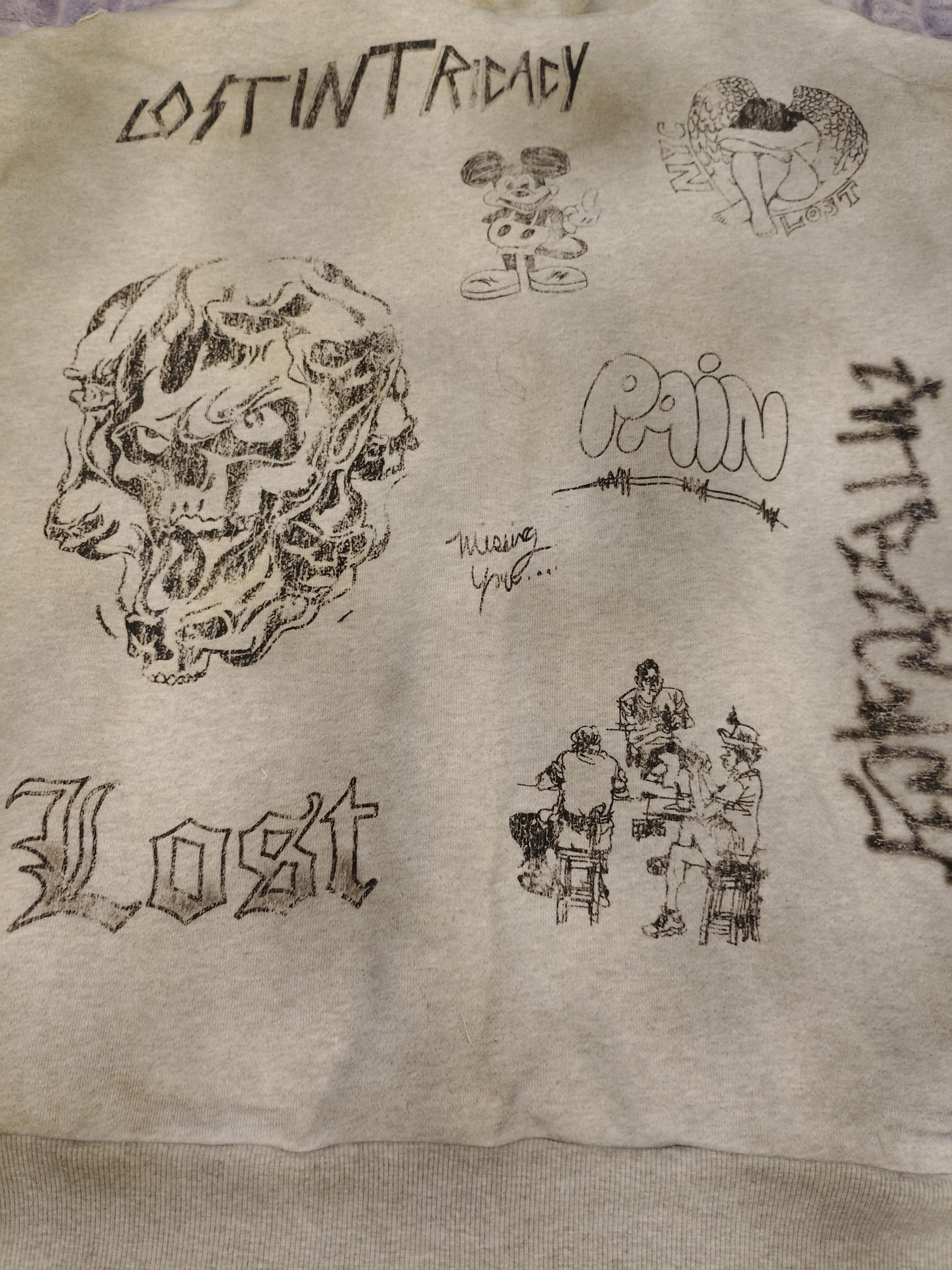 LOST INTRICACY Lost Intricacy Gray Lost Memories Hoodie Size US XXL / EU 58 / 5 - 8 Thumbnail