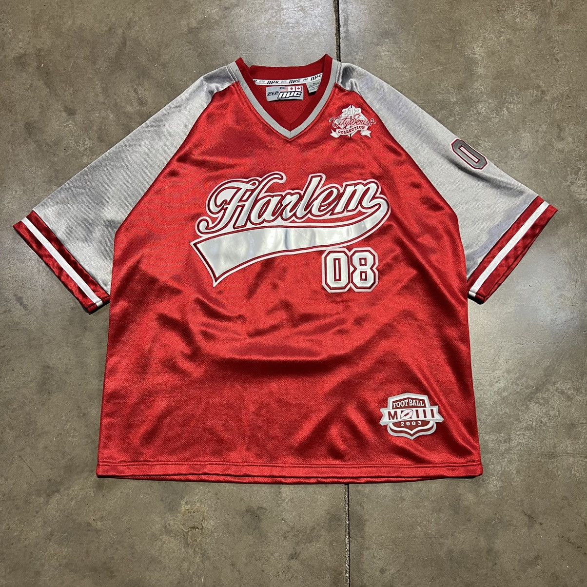 Vintage Vintage Y2K NYC 212 Harlem Football Jersey Oversized Skater Size US XL / EU 56 / 4 - 3 Thumbnail