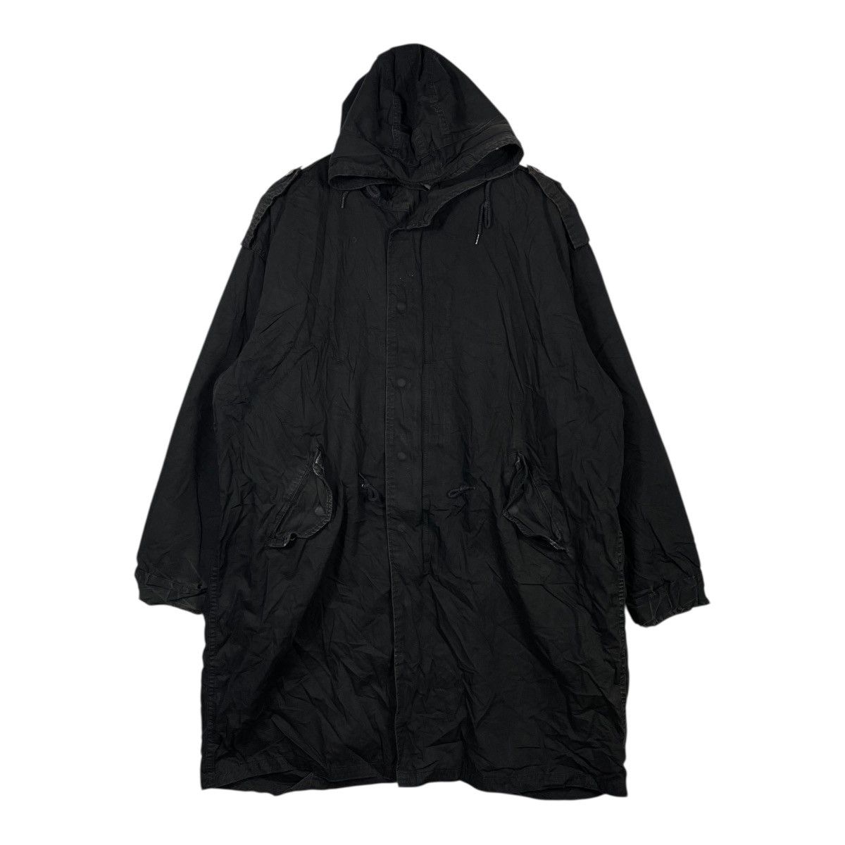 Vintage Vintage HOUSTON M-1951 Fishtail Parka Black Military Hooded Size US XXL / EU 58 / 5 - 1 Thumbnail