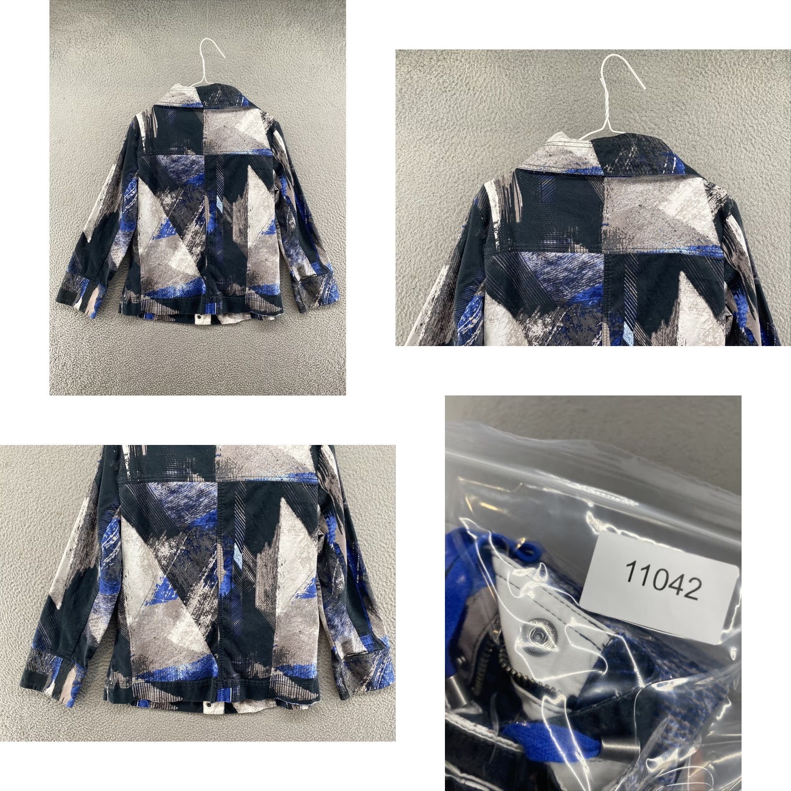 Jockey Jockey Women's Abstract Full Zip Jacket in Size Small, Multicolor, Cotton Blend, Long Sleeve, Mid-Length, Casual, Regular Fit, Zip, Jacket Size S / US 4 / IT 40 - 8 Thumbnail