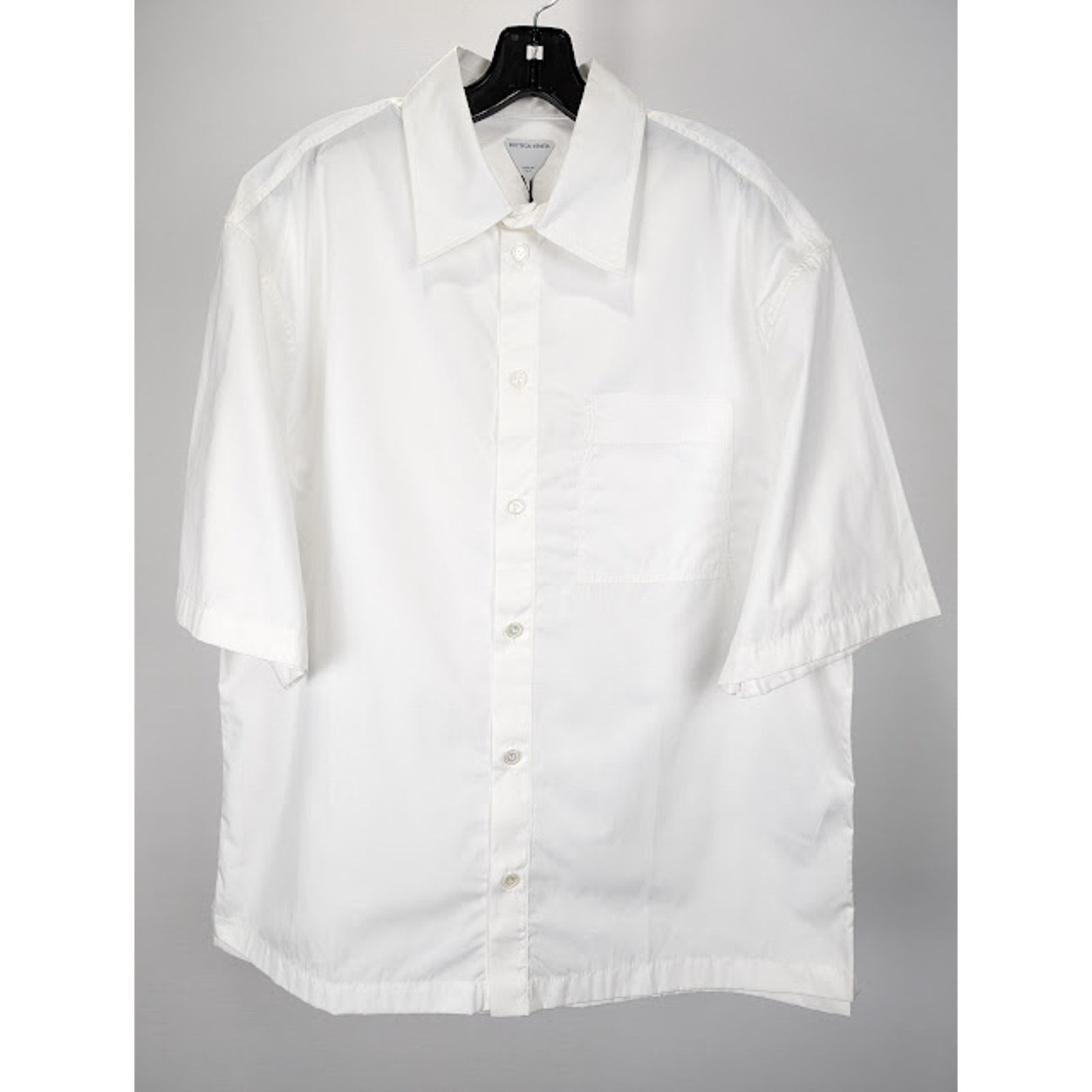 Bottega Veneta o1rshd1 Classic Cotton Poplin Shirt in White Size US M / EU 48-50 / 2 - 2 Thumbnail