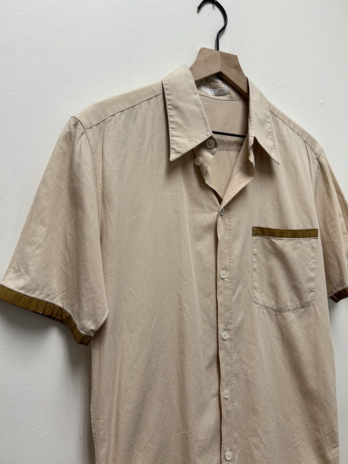 Helmut Lang 1999 Nylon Trim Cotton Button Up Size US M / EU 48-50 / 2 - 3 Thumbnail