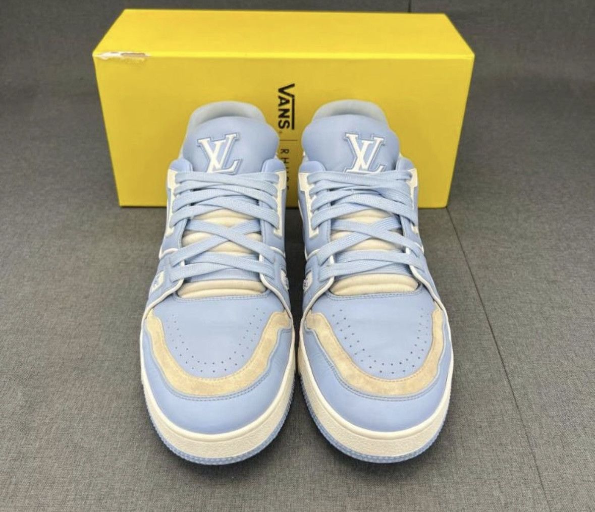 Louis Vuitton Louis Vuitton Trainer Leather Low-Top Sneakers Blue Men’s Size US 8 / EU 41 - 2 Thumbnail