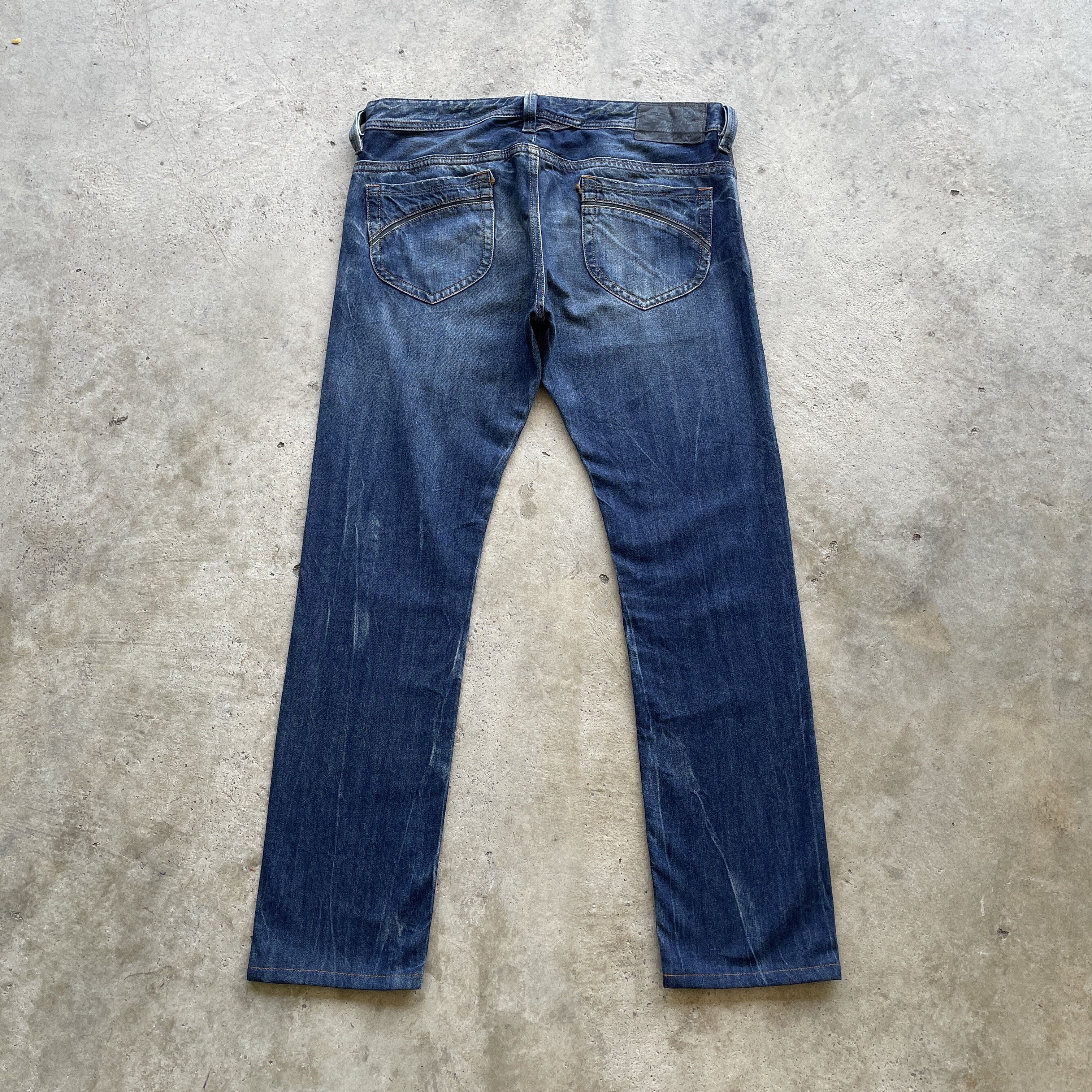 Diesel Vintage Diesel Industry Denim Faded Distressed Jeans Pants Size US 35 - 13 Thumbnail