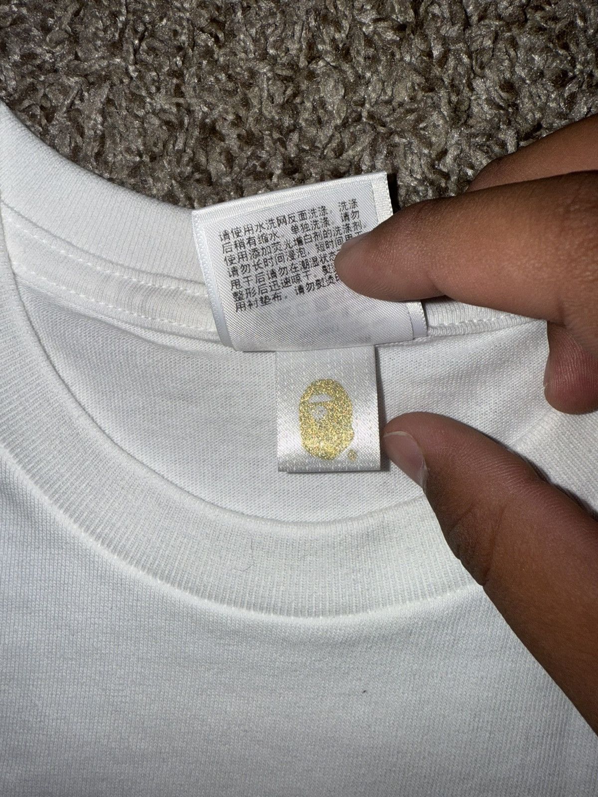 Bape Bape “Tie Dye College Tee White/Beige” Size US XL / EU 56 / 4 - 4 Thumbnail