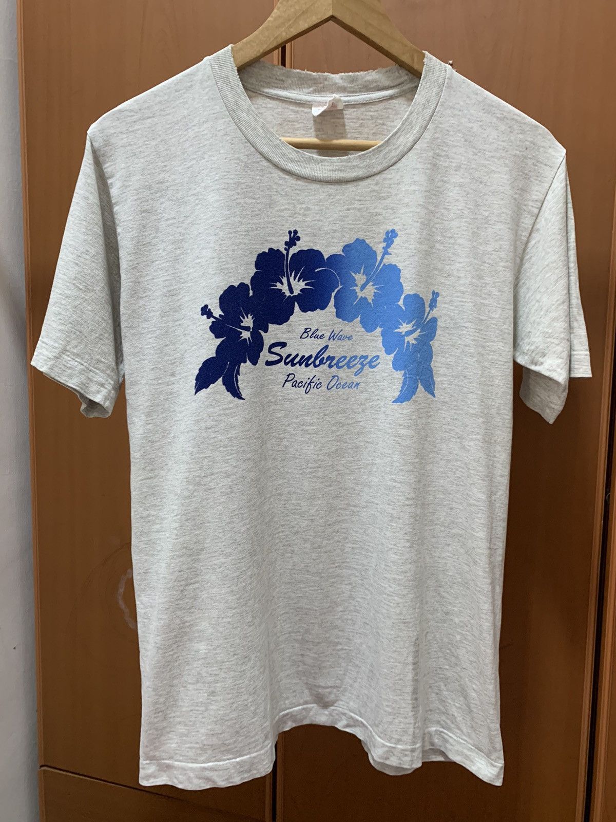 Hanes Vintage Blue Wave sun Freeze Pacific Ocean Distressed Small Size US S / EU 44-46 / 1 - 1 Thumbnail