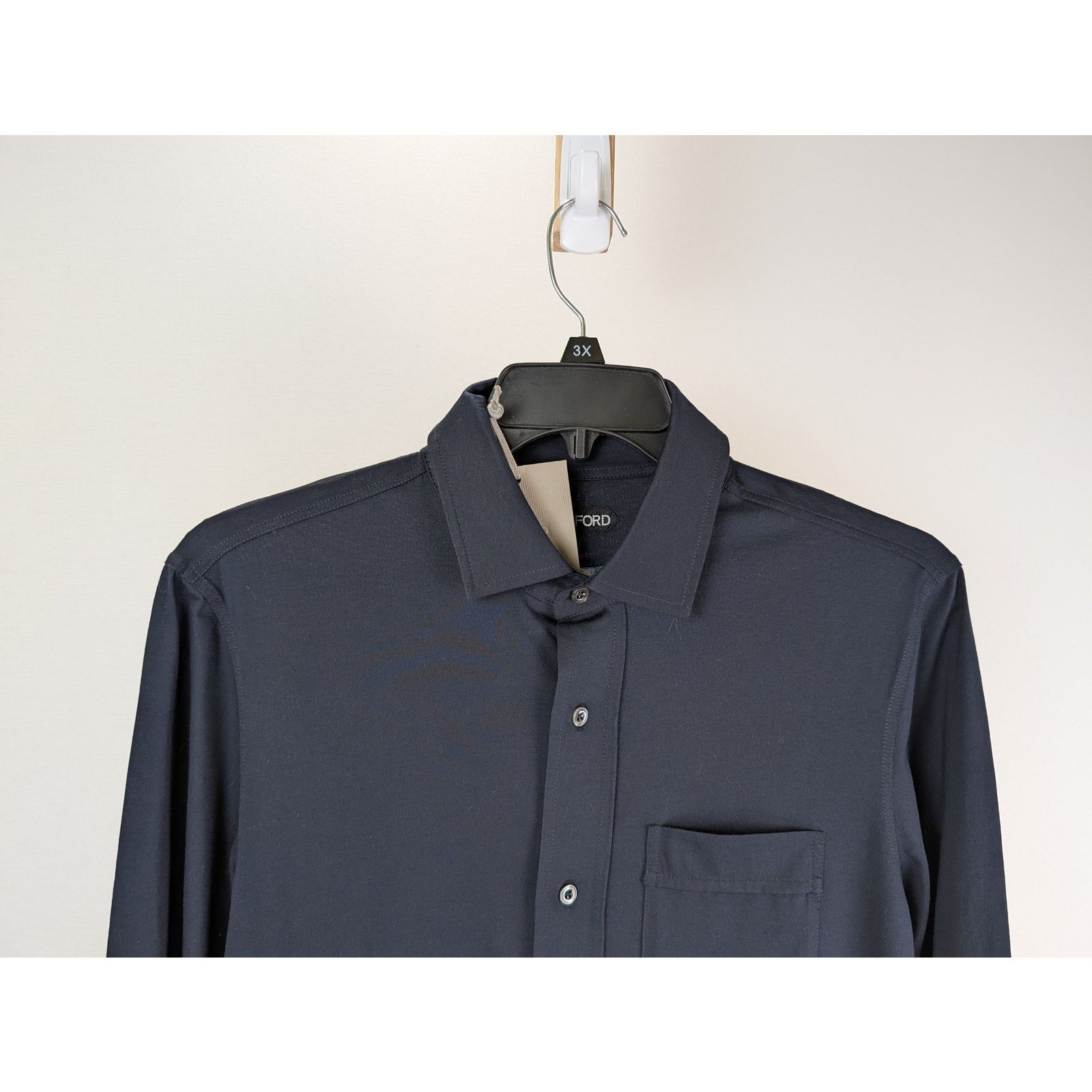 Tom Ford o1rshd1 Button up Shirt in Navy Blue Size US M / EU 48-50 / 2 - 3 Thumbnail