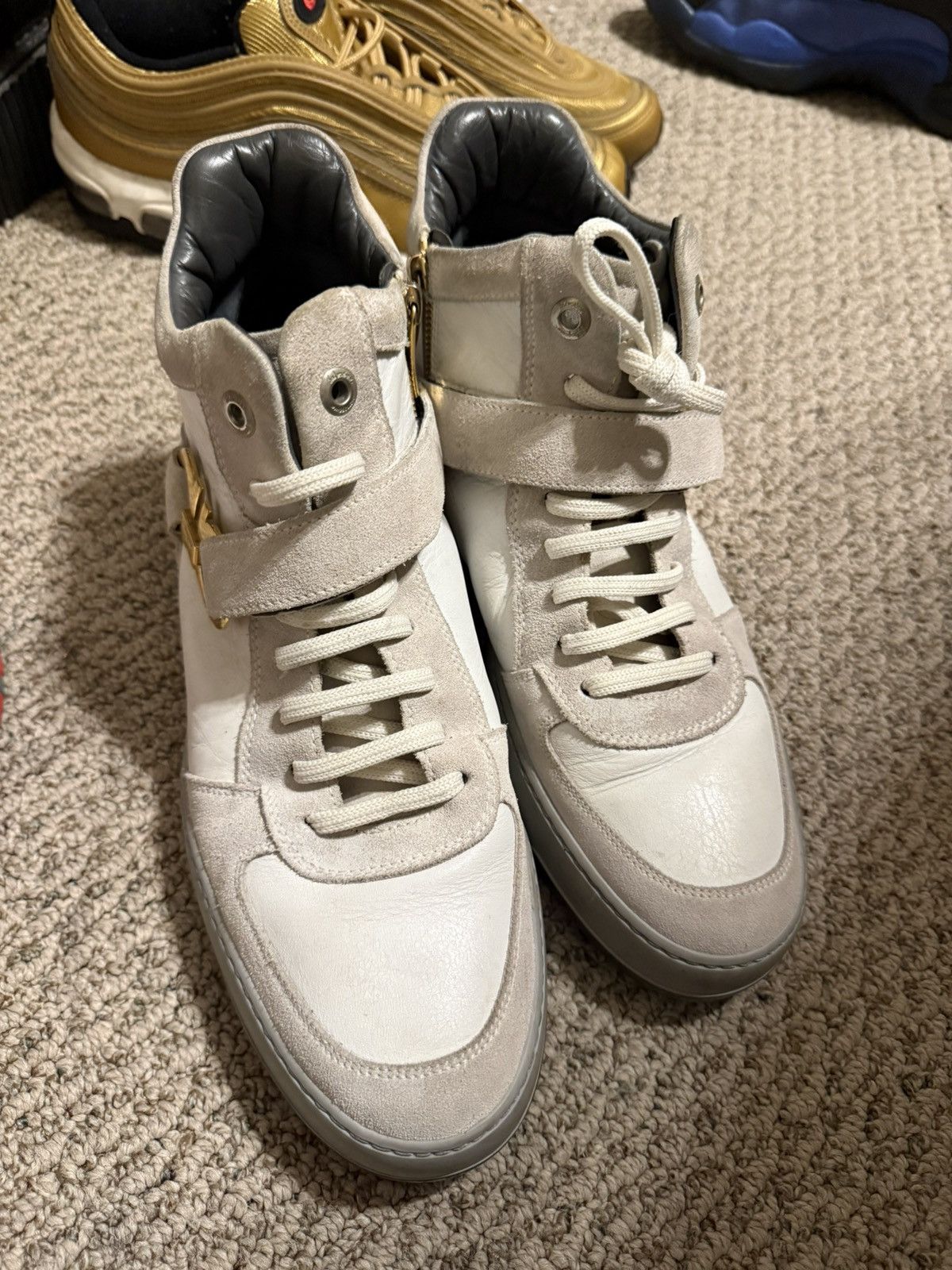 Salvatore Ferragamo Salvatore Ferragamo White/Light Gray Heather Nayon Sneaker Size US 10 / EU 43 - 2 Thumbnail