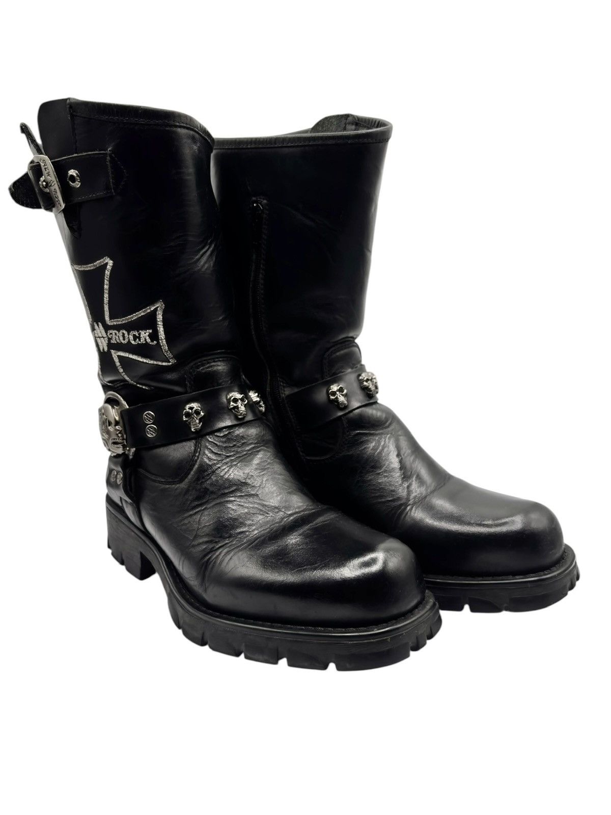 New Rock Vintage New Rock mid-calf biker boots Size 40 Size US 10 / IT 40 - 1 Thumbnail