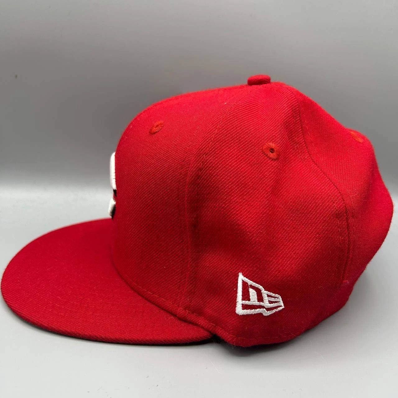 New Era Cincinnati Reds Hat Men M-L Red Embroidered Snap Back Wool Size ONE SIZE - 3 Thumbnail